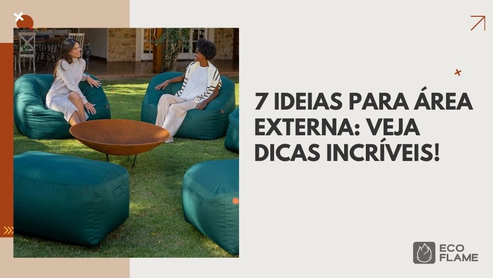 Crie pontos de encontro confortáveis com puffs de jardim e modulares, lareiras e entre outros móveis de área externa.